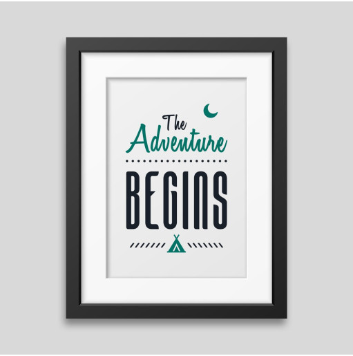 The adventure begins Framed poster
