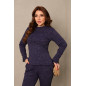 Conjunto Manga Longa em Malha Jacquard – Grafite