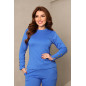 Conjunto Manga Longa em Malha Jacquard – Azul bebé