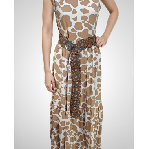 Vestido Três Marias - Regatas – Estampa Vaca